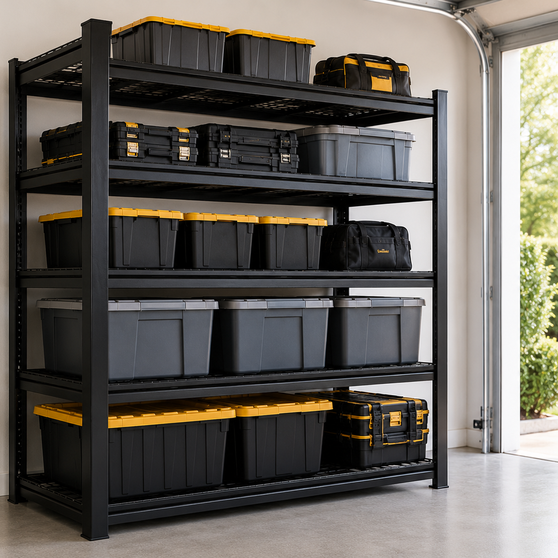 STOWKEEP Heavy Duty Metal Shelving Unit 60" W x 24" D x 72" H